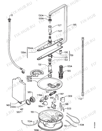 Взрыв-схема посудомоечной машины Etna 8301ERVS/E00 - Схема узла Hydraulic System 272